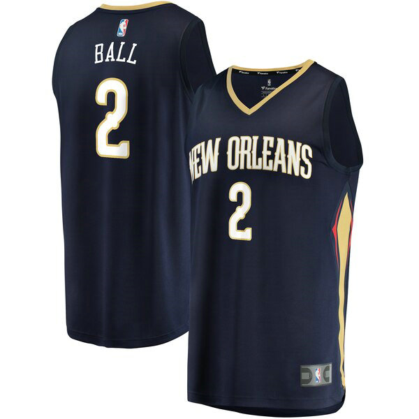 Maillot New Orleans Pelicans Homme Lonzo Ball 2 Icon Edition Bleu marin